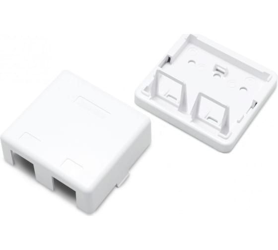 Корпус настенной розетки Hyperline SBB3-2-WH для установки 2-х вставок ...