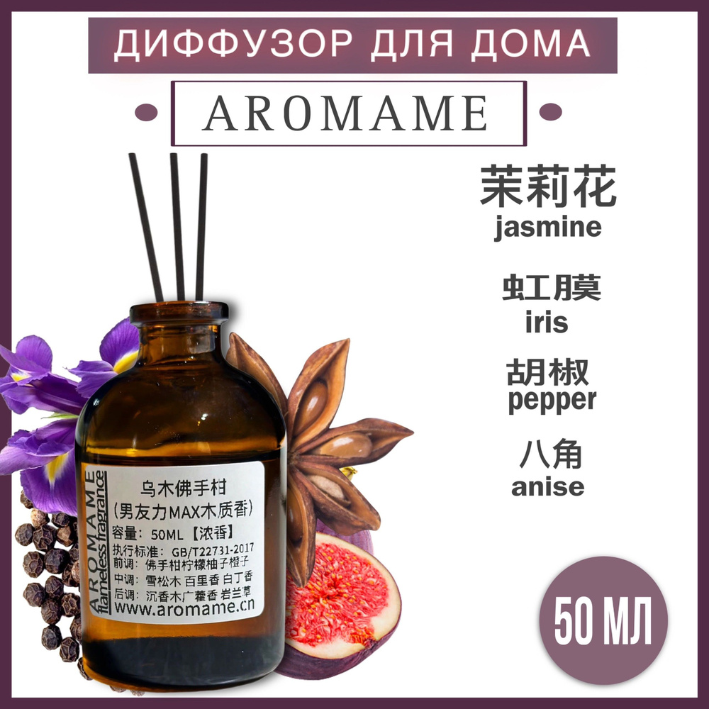 Диффузор ароматический для дома с палочками AromaMe 