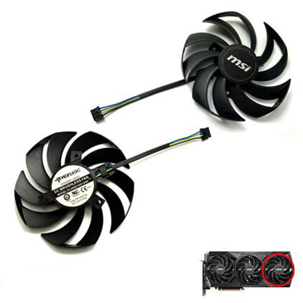 Вентилятор охлаждения видеокарты PLD09210S12HH для MSI RTX3090ti 24GB ...