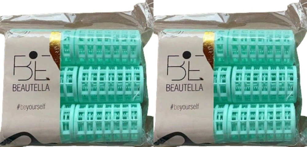 BEAUTELLA Бигуди пластиковые с фиксатором, d 3,6см, 6шт, 2 уп #1