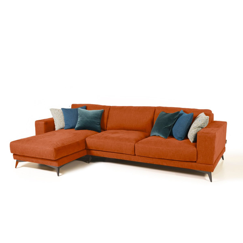 DREAMERY DESIGN Угловой диван , механизм Нераскладной ,250 см х 105 см х 75 см, оранжевый #1