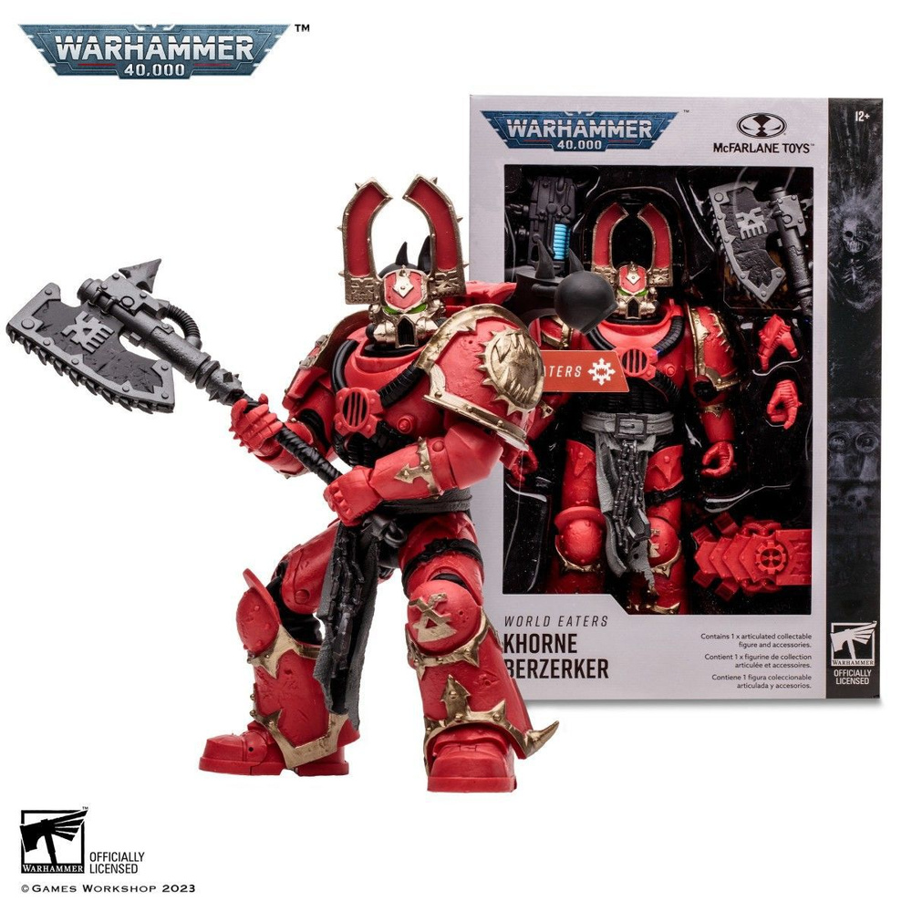 McFarlane Toys Warhammer 40000 фигурка WORLD EATERS KHORNE BERZERKER ...