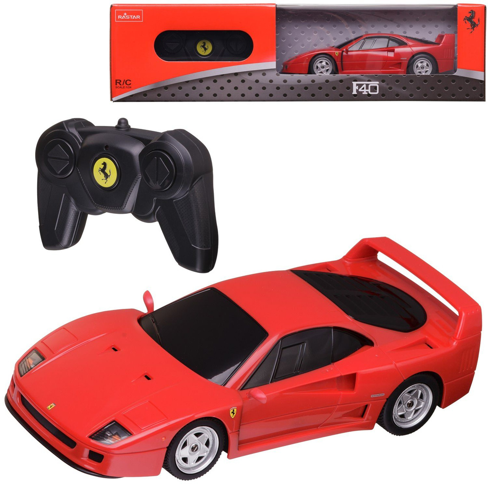 Машина р/у 1:24 Ferrari F40, цвет красный - купить с доставкой по выгодным  ценам в интернет-магазине OZON (1313686994)