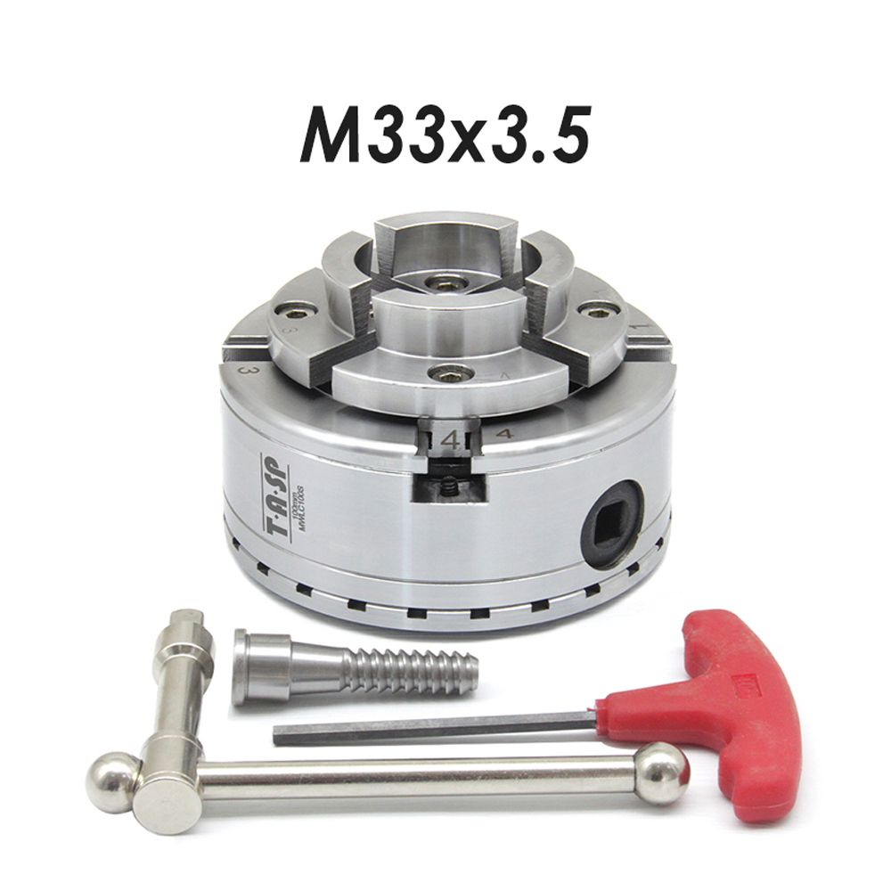 M33 x 3,5 мм,Токарный патрон по дереву 100 мм TASP, 4 челюсти ...