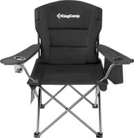 Кресло kingcamp hard arm chair kc3825 серый черный