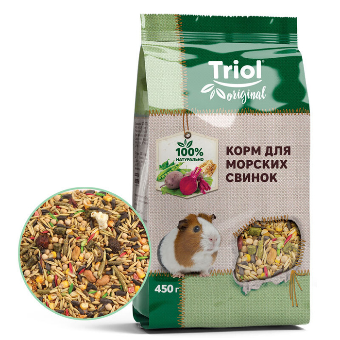 Корм Triol Original для морских свинок, 450г - купить с доставкой по ...