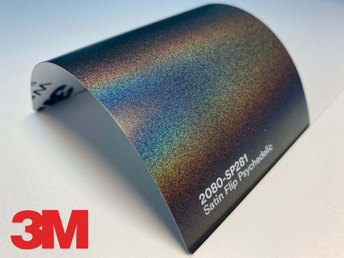 Пленка виниловая литая с каналами 3M Wrap Film Satin Flip Psychedelic ...
