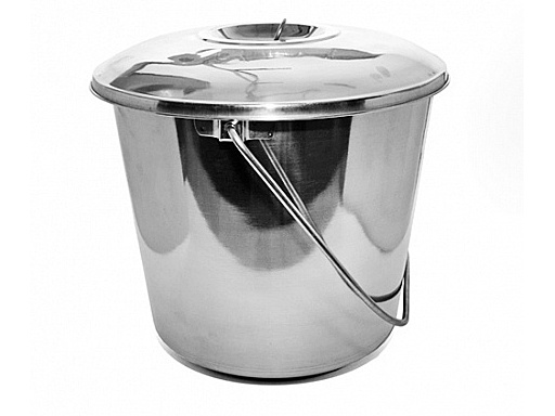 Ведро с крышкой нержавеющая сталь 15л - купить по низкой цене в ...