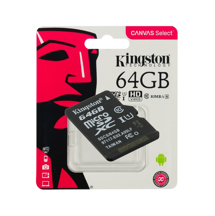 Карта памяти Micro SD 64 Гб / micro SD card + adapter / Карта памяти с ...