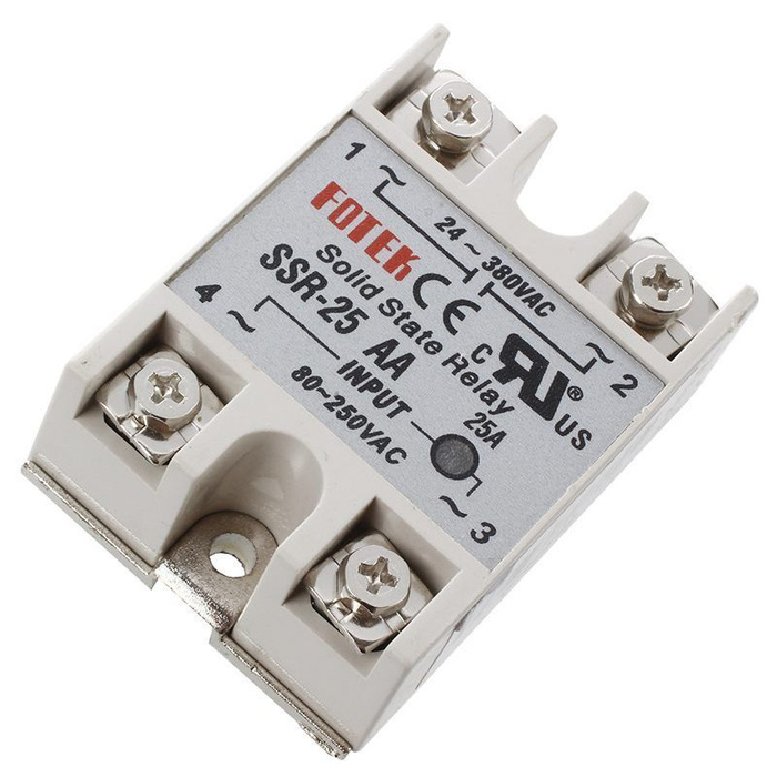Relè Stato Solido SSR-25AA AC-AC 25A 80-250VAC / 24-380VAC – GCSUPERMARKET