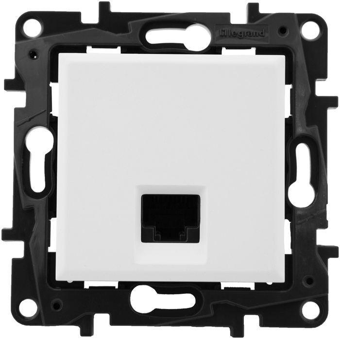 Розетка компьютерная встраиваемая Structura RJ45 UTP cat 5 цвет белый ...