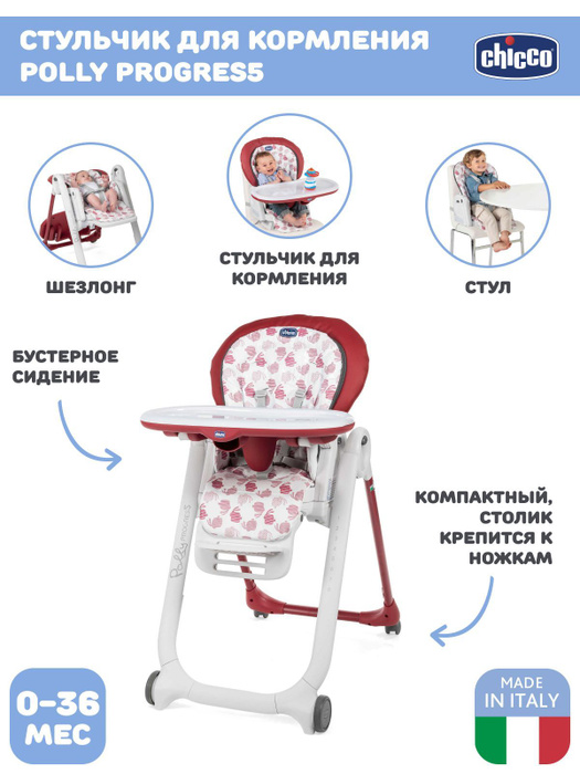 Chicco polly стульчик для кормления с рождения