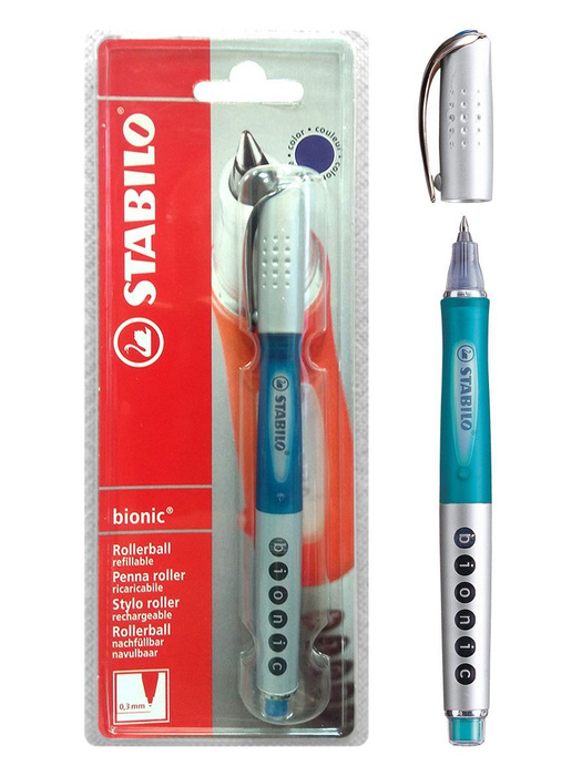 Ручка роллер STABILO bionic 2007, 0,3мм, синие чернила, блистер ...