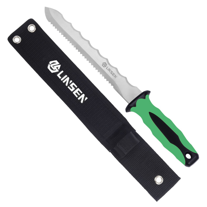 7,8" Двухсторонний садовый нож для ремонта газона с нейлоновыми ножнами ...