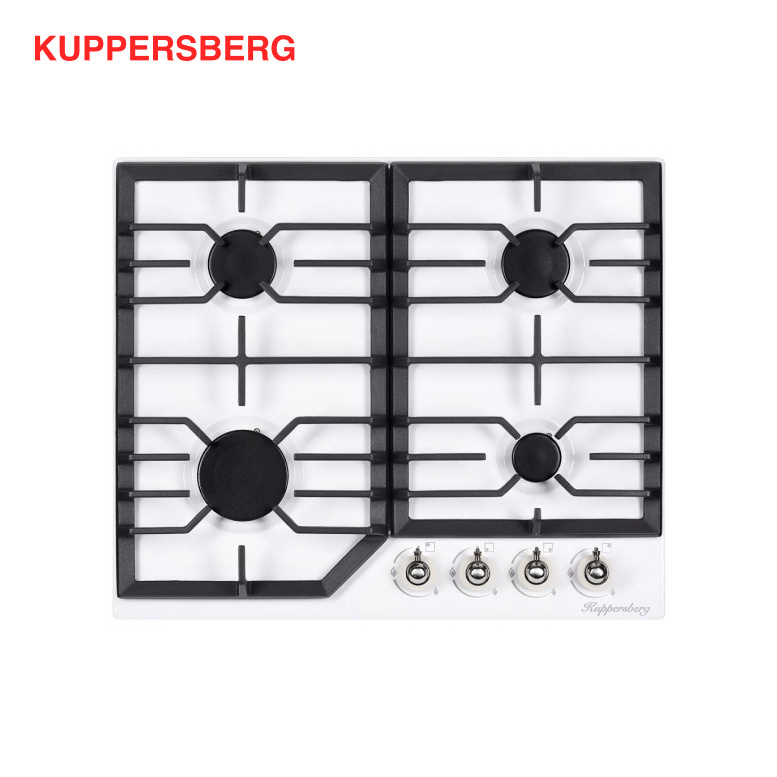 Варочная панель газовая Kuppersberg FS 601 W Silver в белом цвете