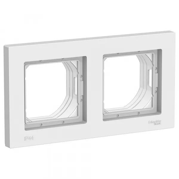 ATLASDESIGN АКВА 2-постовая РАМКА IP44, БЕЛЫЙ Systeme Electric ATN440102, белый, фото 5
