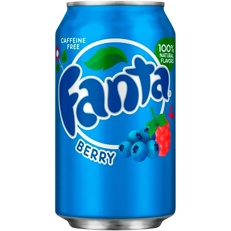 Напиток газированный Fanta Berry, Фанта Лесные ягоды, 0.355 л, банка