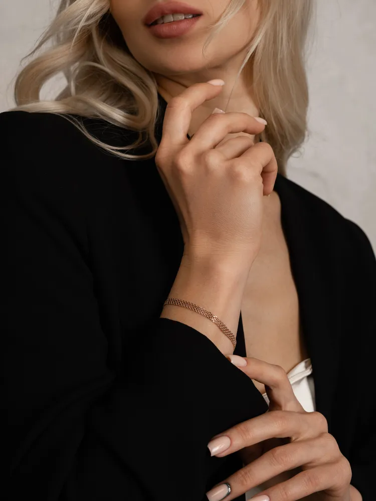 Браслет на руку "Бисмарк" MIX jewelry из серебра 925 пробы, серебристый, фото 4