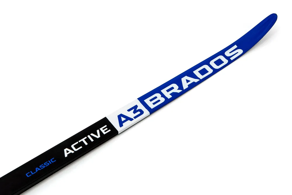 Лыжи беговые 170 см STC WAX Brados Active A 3 blue / Лыжи без насечек, синий, фото 2