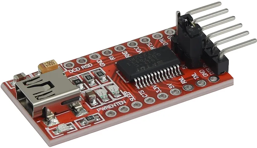 Преобразователь адаптер модуль GSMIN FT232 - Mini USB (F ...