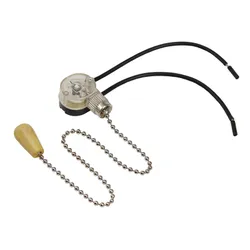 Выключатель/сонетка REXANT для бра с хромированной цепочкой, наконечником и проводами, 27 см Спонсорские товары