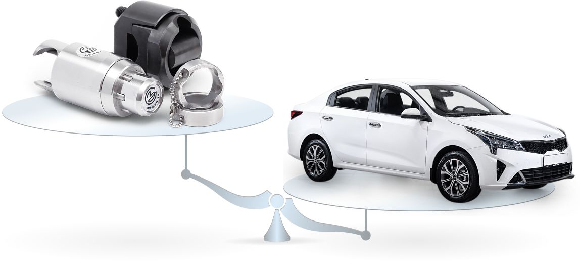 Блокиратор рулевого вала Перехват - Универсал Блокиратор руля "Перехват ...