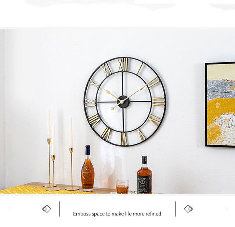 Часы настенные бесшумные в европейском стиле, простые - купить по ...