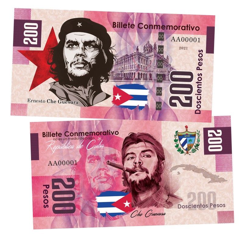 200песо(Pesos)Куба.ЭрнестоЧе.Памятнаябанкнота