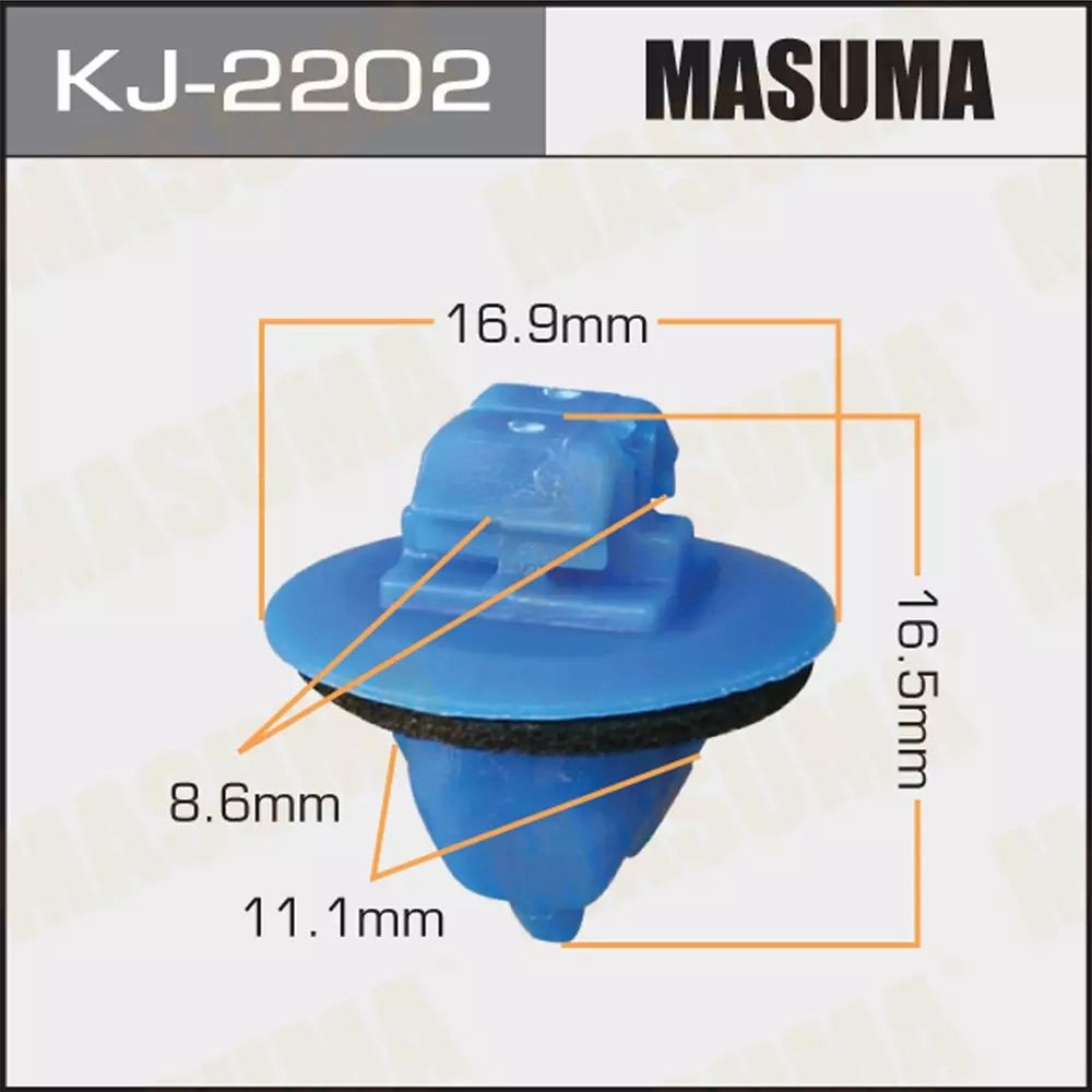 Клипса крепежная автомобильная Masuma, 10 шт. купить c доставкой