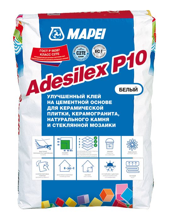 Mapei Adesilex P10/Мапей Адесилекс П10, 25 кг,Белый,клей для стеклянной ...