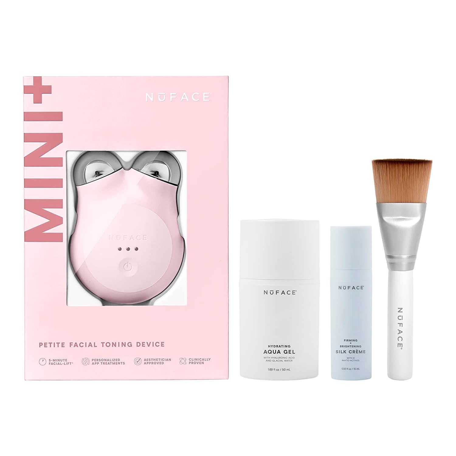 Набор NuFACE mini+ (США) Массажер, гель, крем и аппликатор для