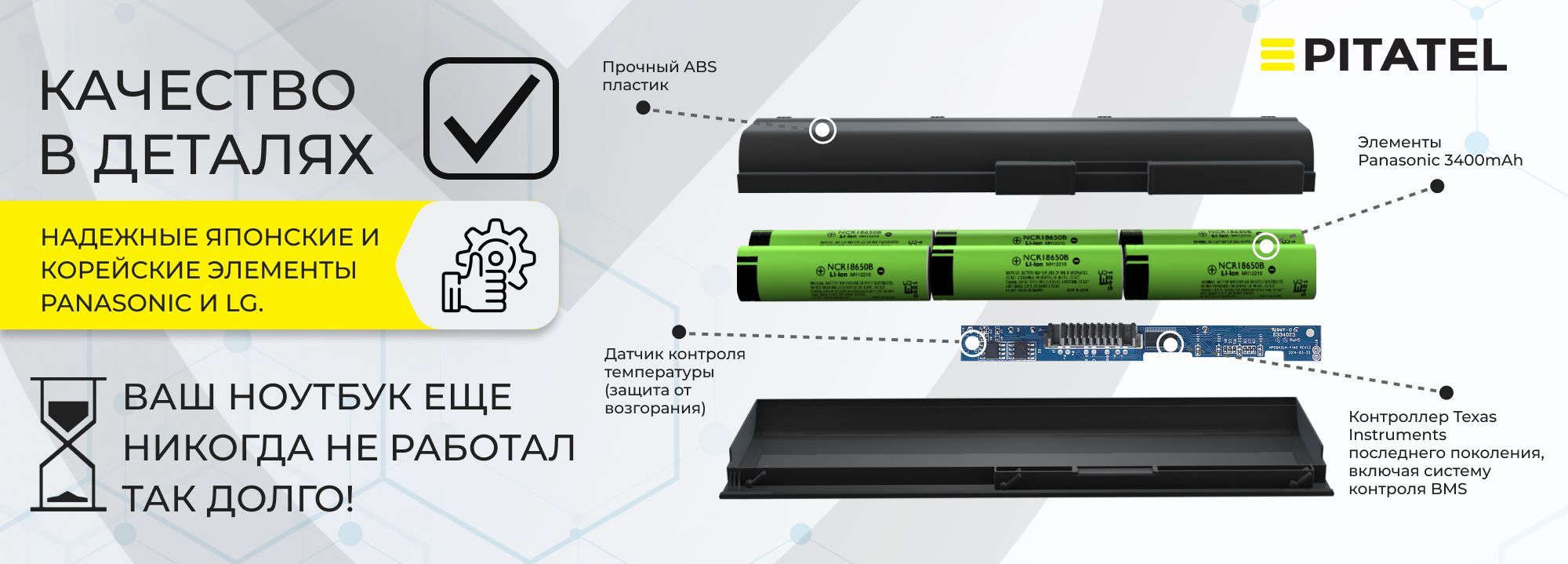 Аккумулятор Pitatel BT-3017 для ноутбука Dell Latitude 5420, Dell ...