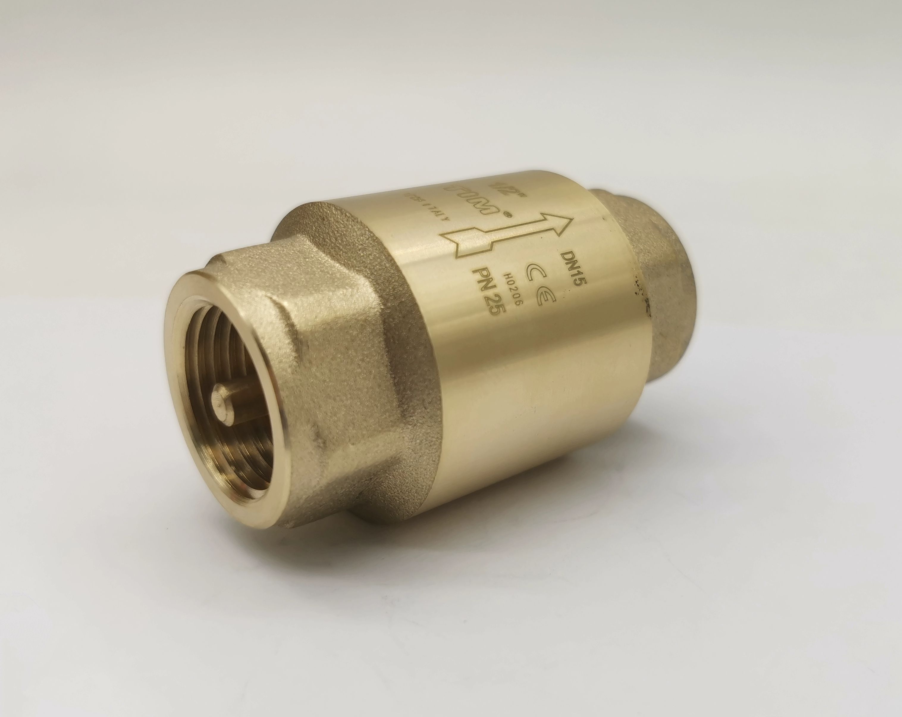 Обратный клапан с латунным штоком TIM, 1/2'', усиленный, для скважинных ...