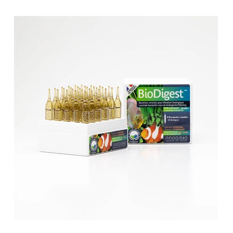 Biodigest BioDigest бактерии для аквариума Prodibio, для пресной и морской воды ...