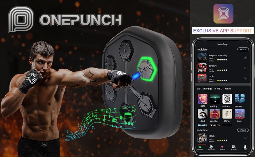 боксерский автомат,Груша для бокса ONEPUNCH , настенный, с умной ...
