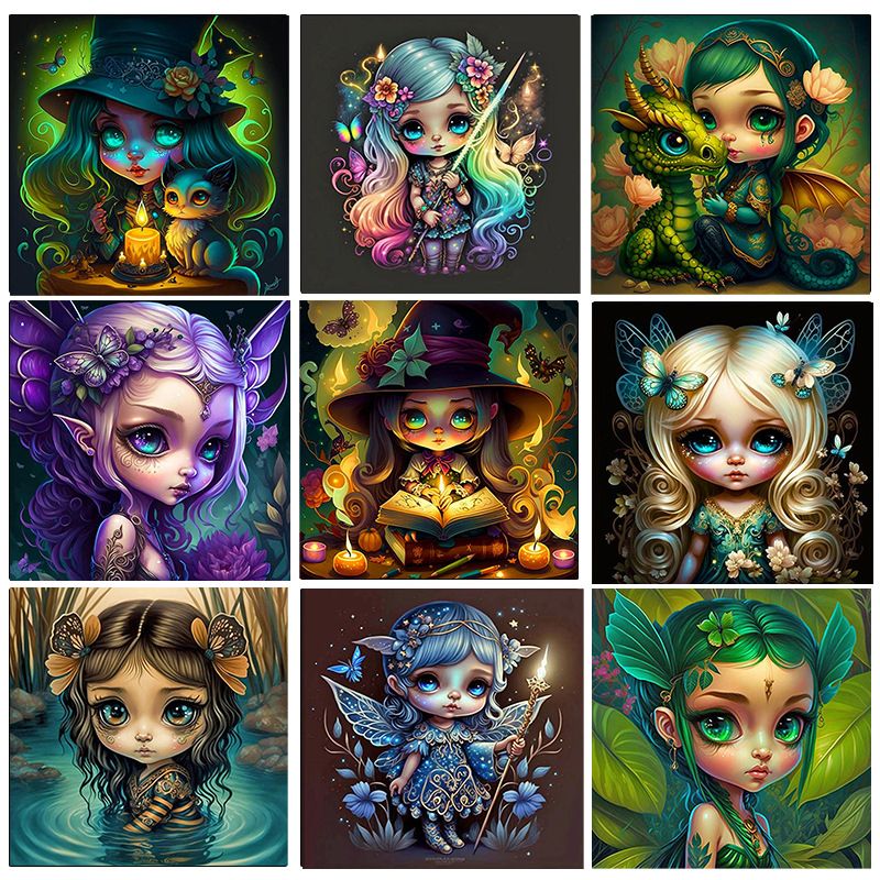 Сделай Сам Творческую Цветную Алмазную Мозаику Из Мультфильма "Девушка ...