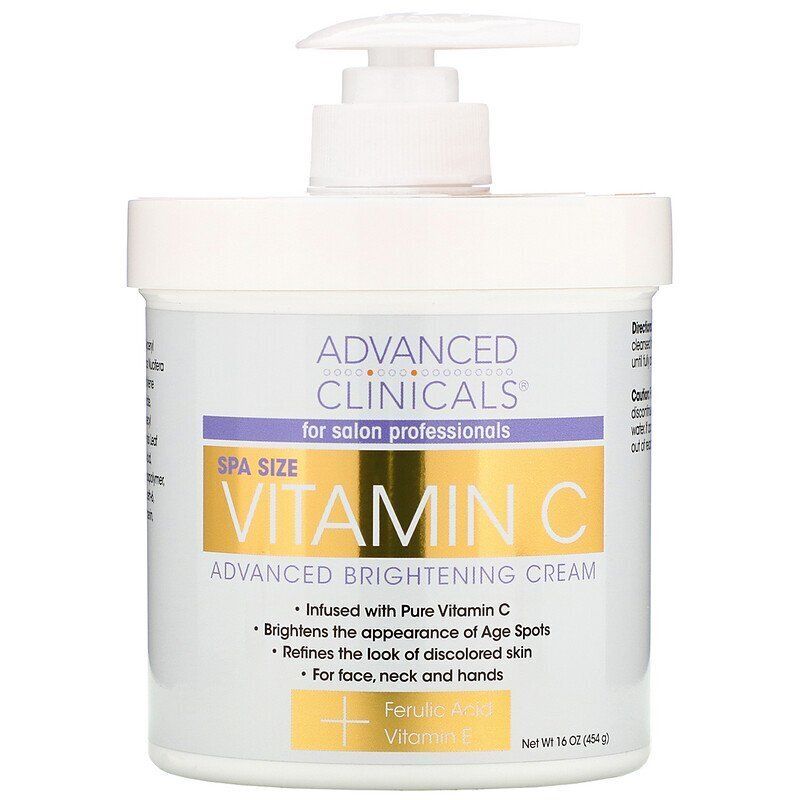 Advanced Clinicals, Осветляющий крем с витамином C, 454 г - купить с ...