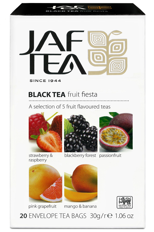 Чай цейлонский JAF TEA "Fruit Fiesta" черный 20 пакетиков, Ассорти 5 вкусов  #1