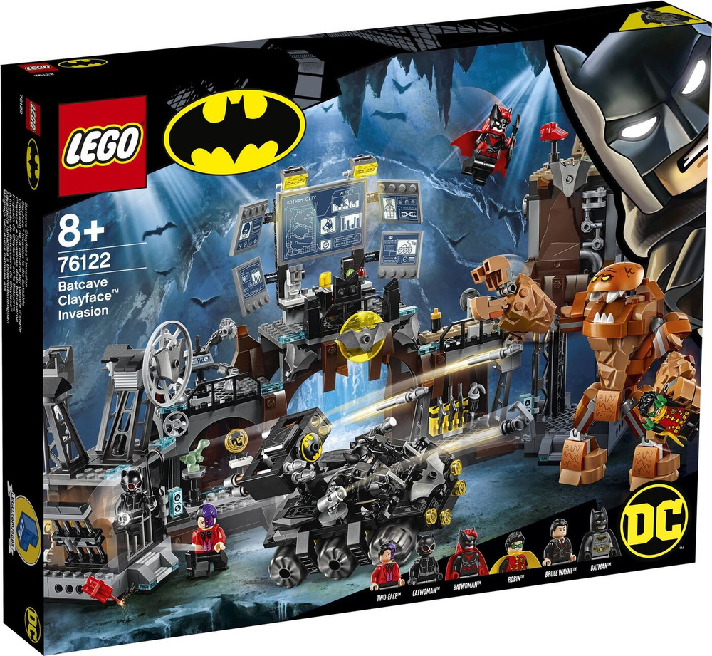 Конструктор LEGO DC Comics Super Heroes 76122 Вторжение Глиноликого в  бэт-пещеру