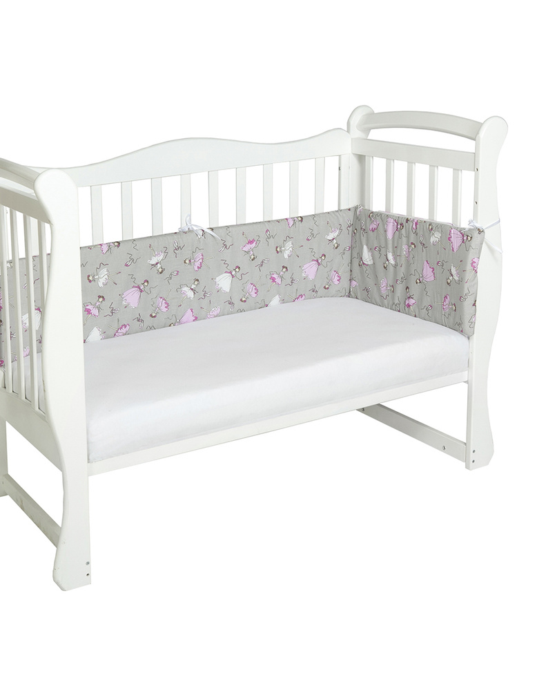 Двухсторонний бортик в кроватку для новорожденного 4 предмета (подушки-бортики на молнии) AmaroBaby Мечта, #1