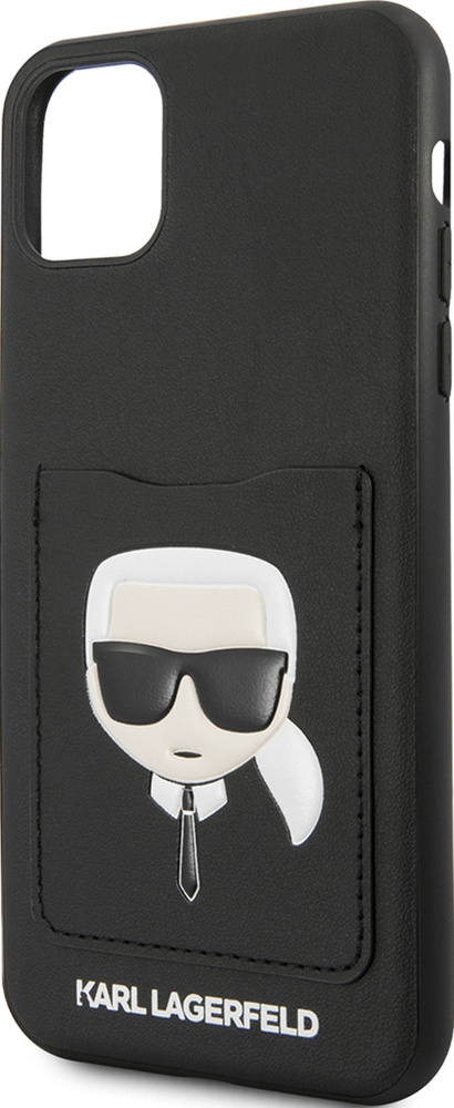 Karl Lagerfeld Iphone Pro Max Pu Leather With Cardslot Karl S Head Hard Black