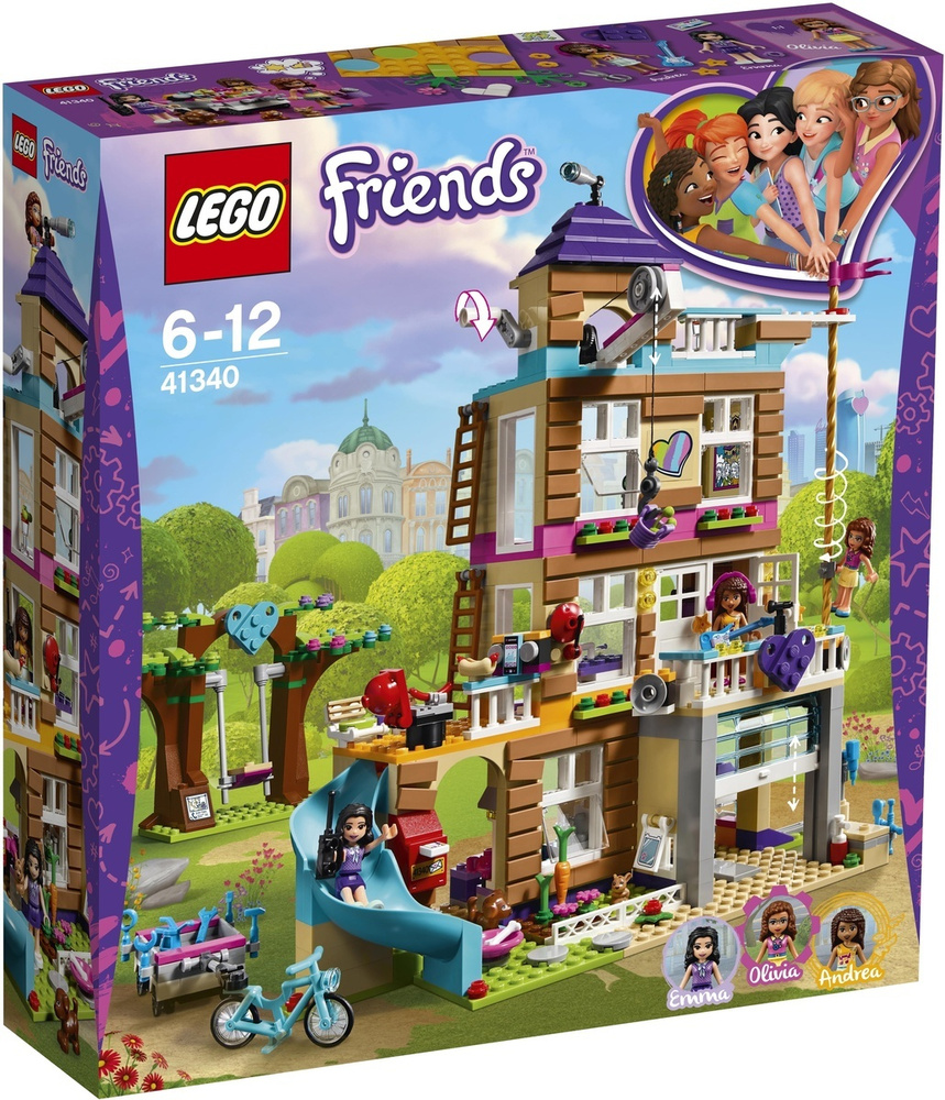 Конструктор LEGO Friends 41340 Дом дружбы - купить с доставкой по выгодным  ценам в интернет-магазине OZON (179117800)