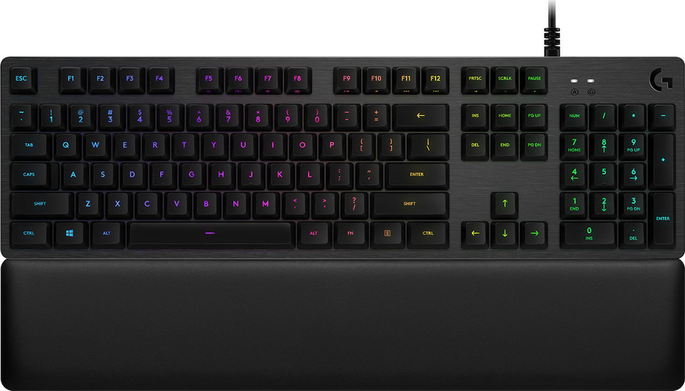 Logitech G Игровая клавиатура проводная G512, (GX Red), Русская раскладка, черный  #1