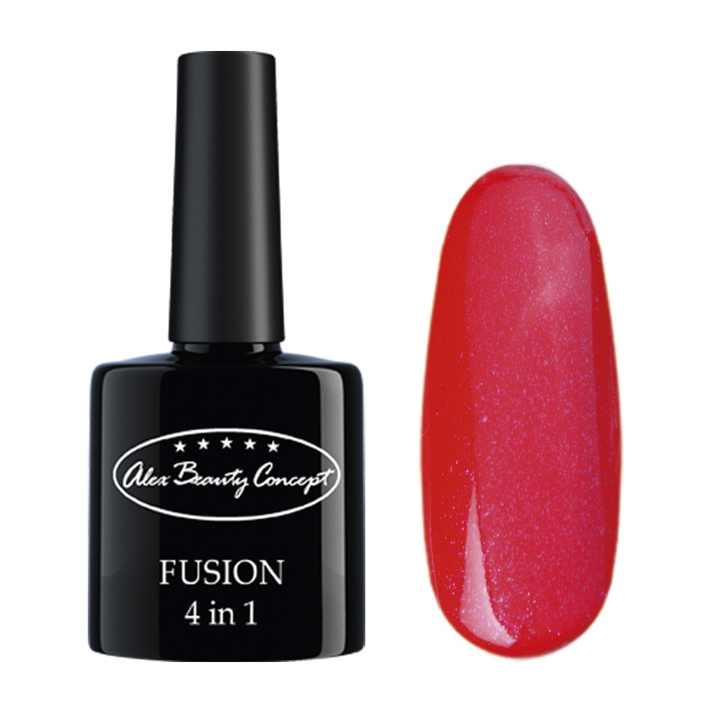 Alex Beauty Concept Гель-лак  FUSION 4 IN 1 GEL, 7.5 мл., цвет алый #1