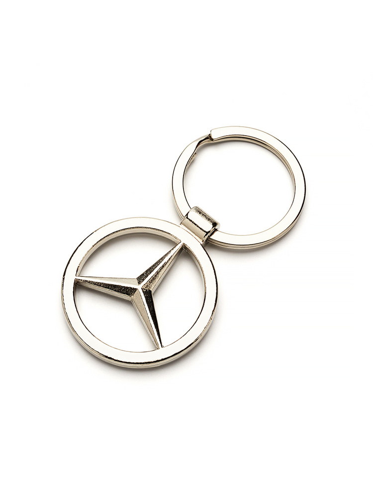 Брелок для ключей металлический с эмблемой Mercedes ( Мерседес )  #1