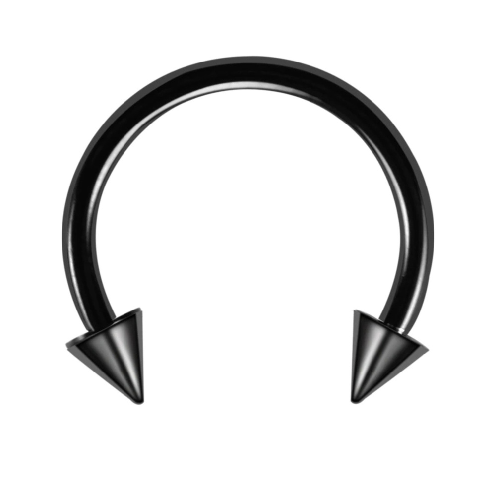 Циркуляр 1,0 мм, конусы, чёрное анодирование (диаметр 10 мм, конусы 4 ...