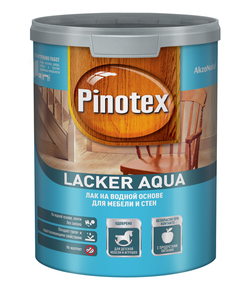 PINOTEX LACKER AQUA 70 / Пинотекс Лакер Аква 70 лак на водной основе для мебели и стен, глянцевый (1 #1