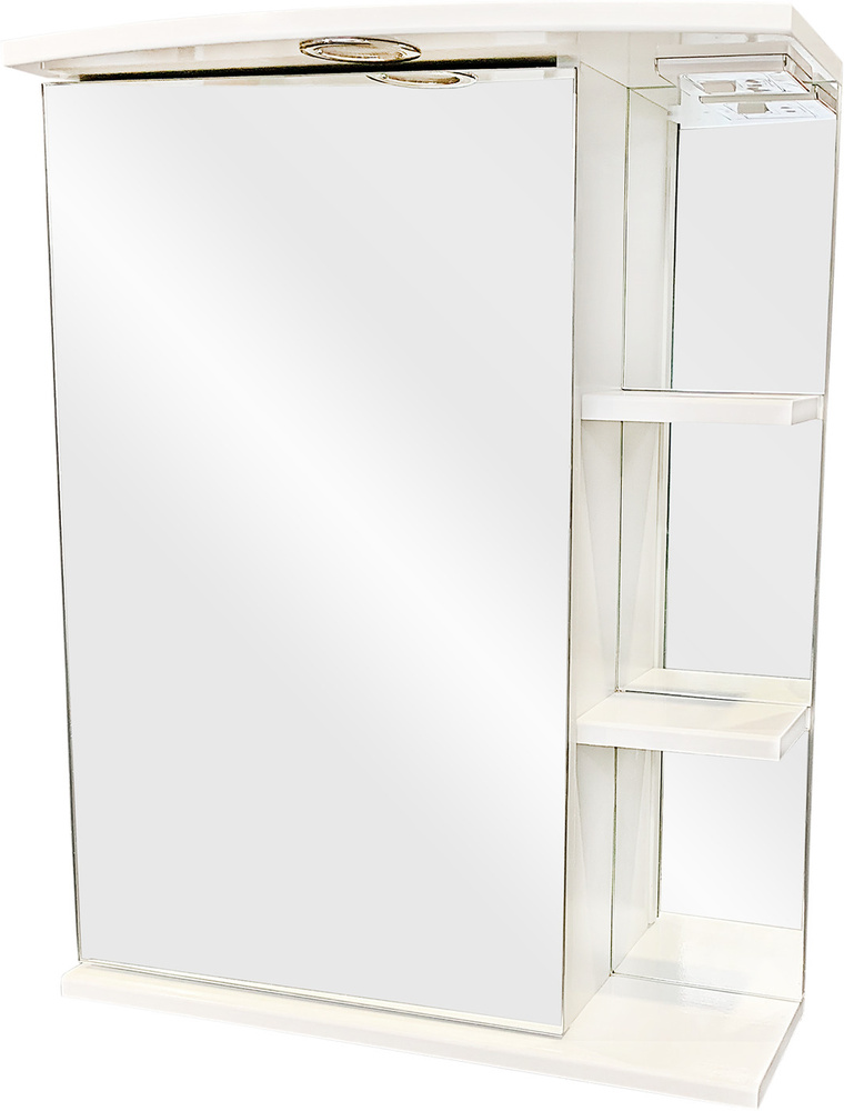 Зеркало-шкаф "Нарцисс-55" левый с подсветкой, навесной, 55х70х23  #1