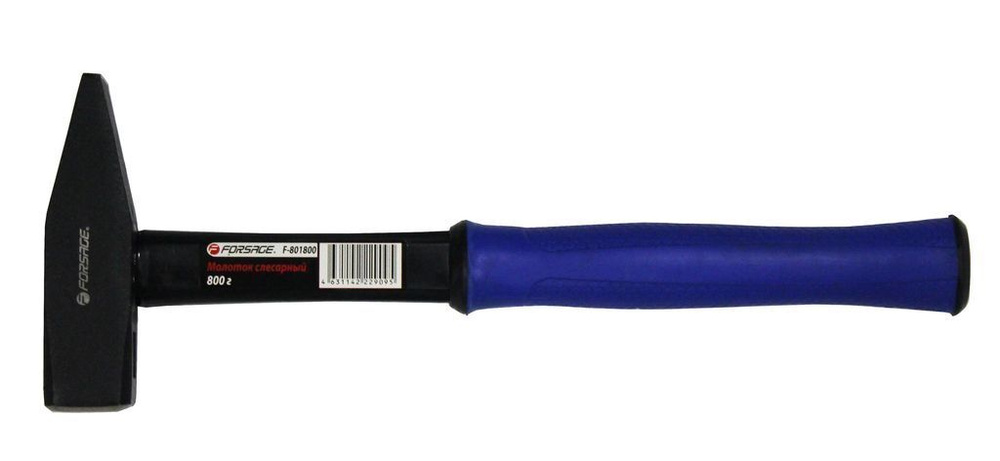 Молоток слесарный с фиберглассовой эргономичной ручкой и резиновой противоскользящей накладкой (800г) #1