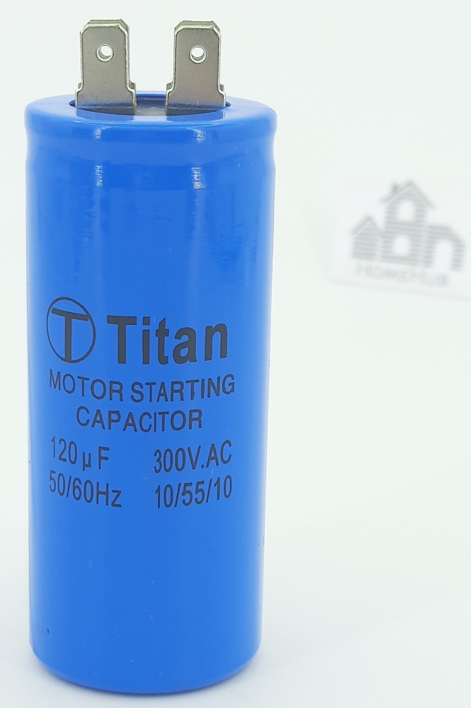 Пусковой конденсатор 120uF(мкф), 300V, CD-60, 34x82, клеммы - купить с ...